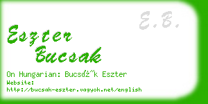 eszter bucsak business card